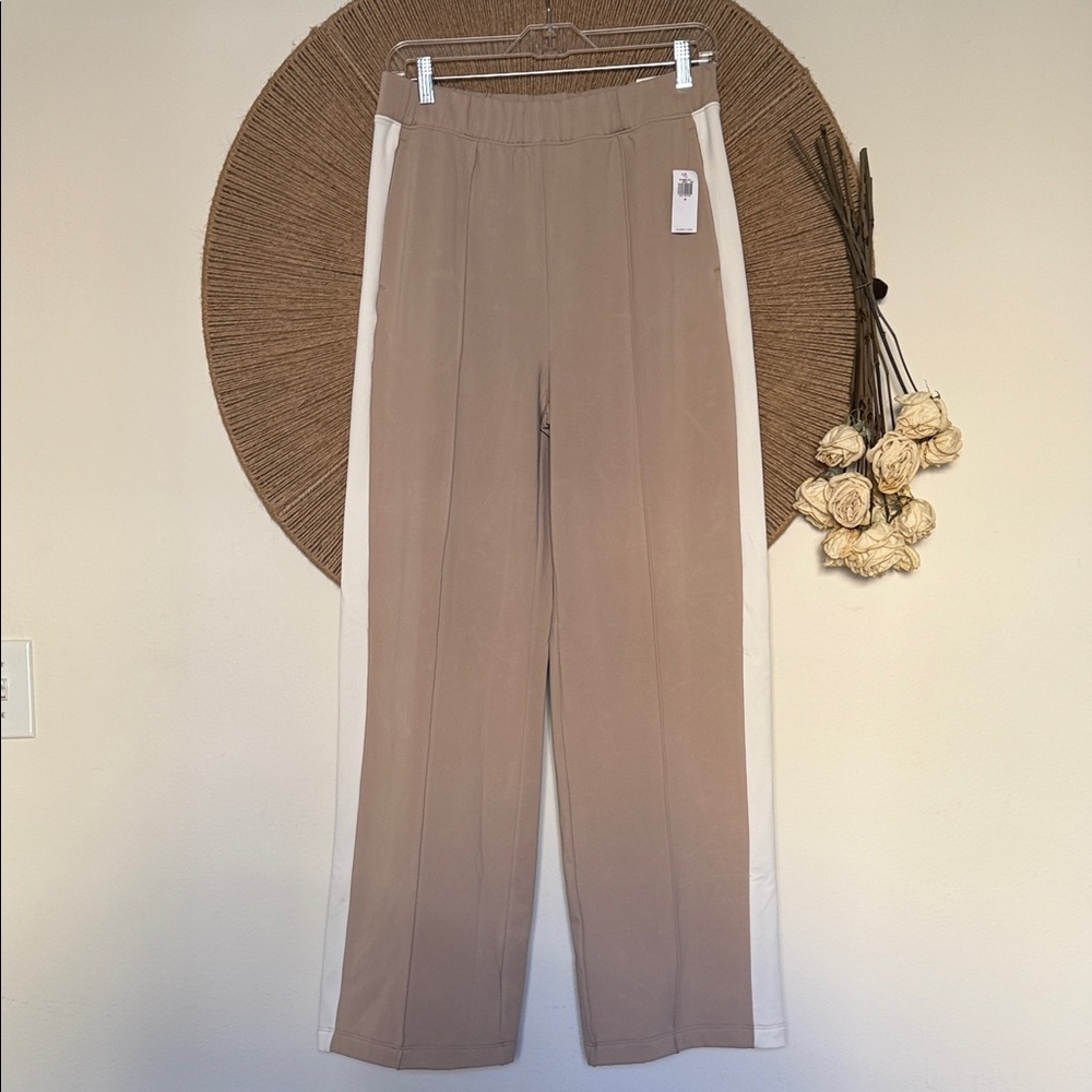 Old Navy Tan and White Track Pants